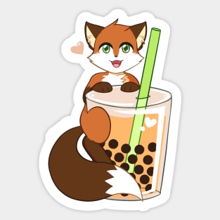 Thai Tea Fox Sticker